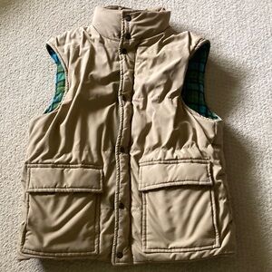 Men’s Vintage Eastern Mountain Sports Tan Puffer Vest Large